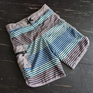 Art Class Boys' Striped Board Swim Trunks Size 10 Adjustable Waist Beach Surfer